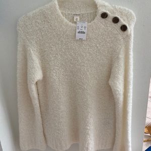 White childrens crewneck, with tags. Size 12
